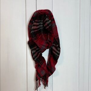 Red and Black Plaid Scarf